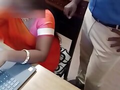 Indian secretary\'s tits are a real